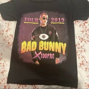 Bad Bunny X100PRE Rap Tee 2019 Concert Tour Size Small T Shirt New
